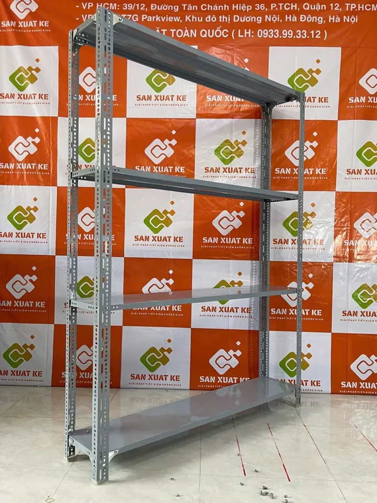 Giá Kệ Sắt V Lỗ 2m x 0.3m x 1.5m 4 tầng