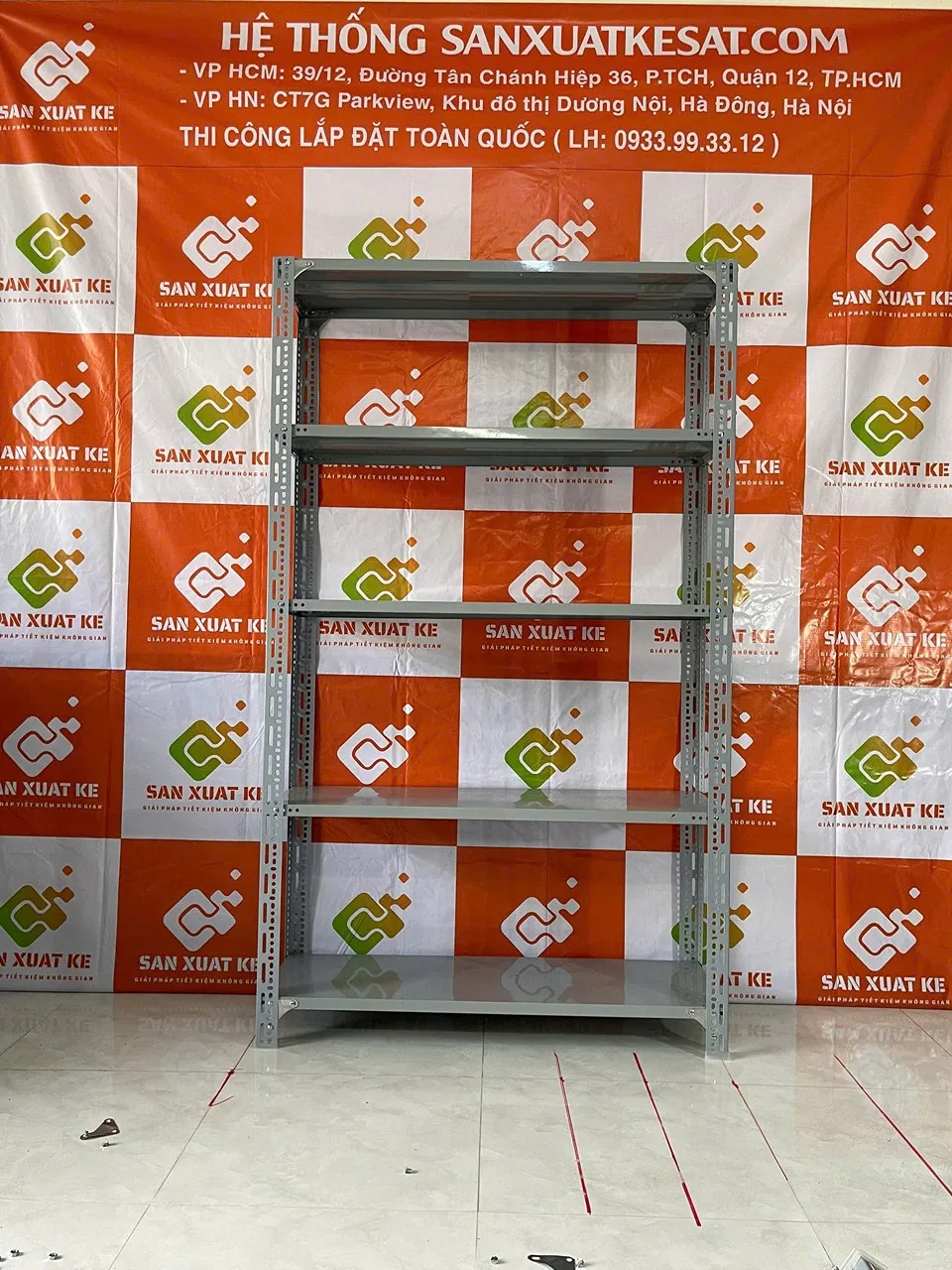 Kệ sắt V lỗ 5 tầng giá rẻ