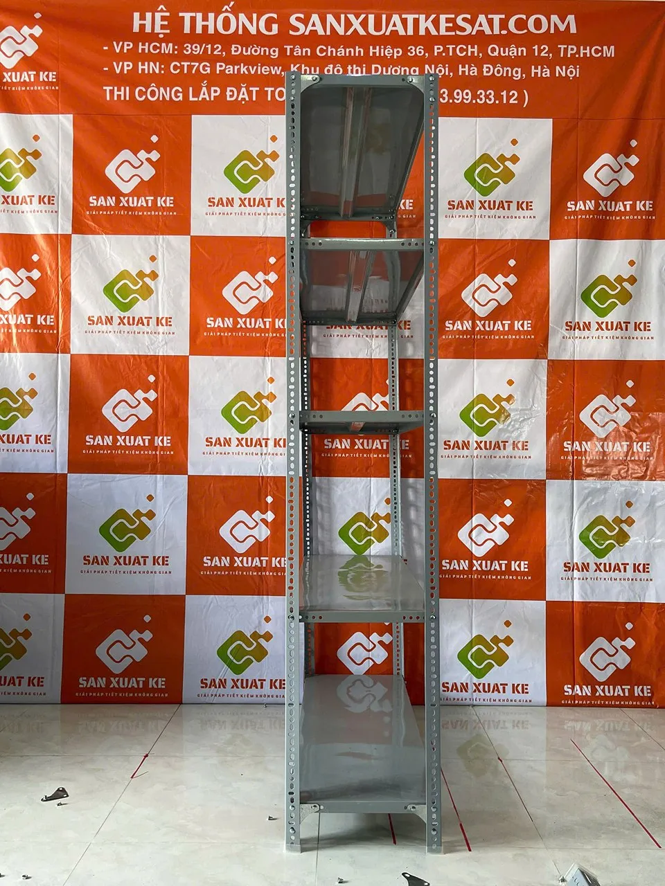 Kệ sắt V lỗ 5 tầng 2m