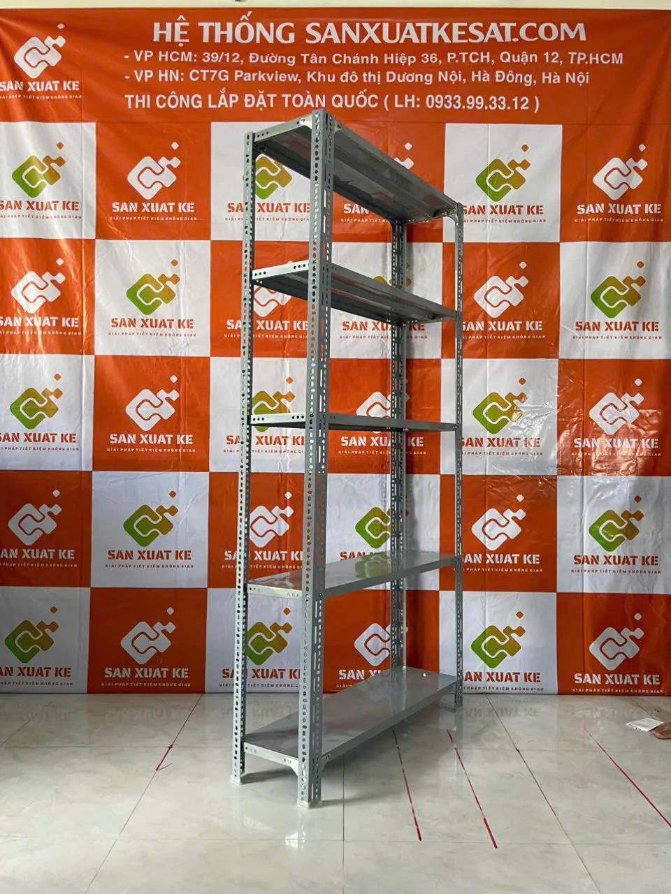 Kệ sắt V lỗ đa năng 2m x 1m x 0.3m