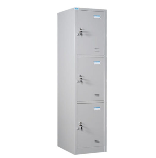 Tủ locker 3 ngăn 3C1K (3 ngăn 1 khoang) 378x450x1830