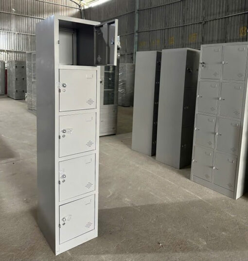 Tủ locker 5 ngăn 5C1K (5 ngăn 1 khoang) 378x450x1830