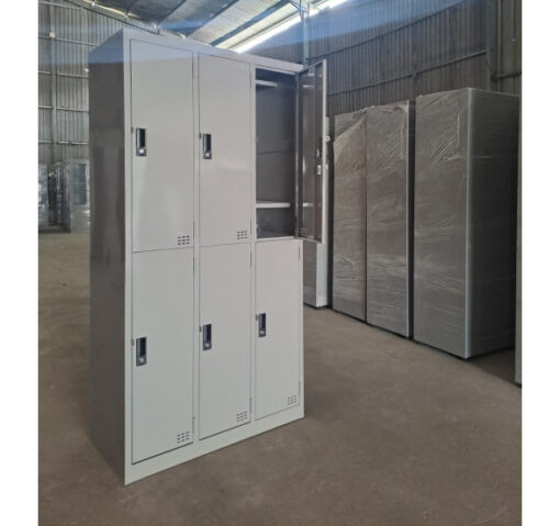 Tủ Locker 6 Ngăn 6C3K (6 Ngăn 3 Khoang) 915x450x1830