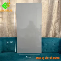 Hình mâm kệ sắt v lỗ 60x120 2 sóng