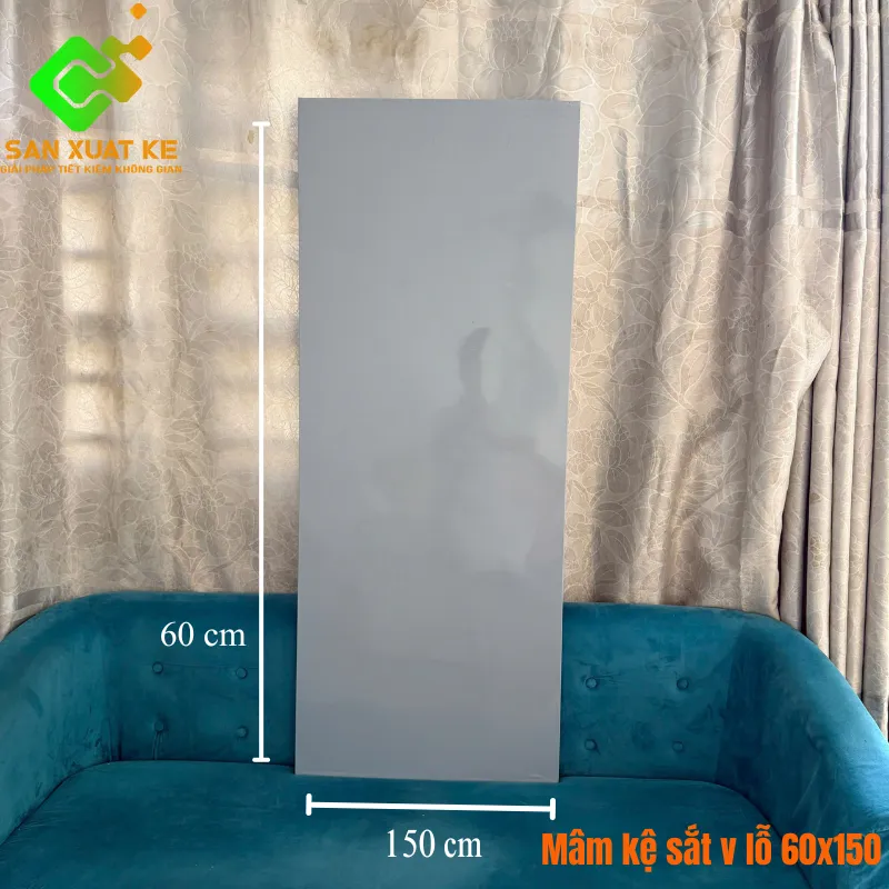 Chi tiết thông số kỹ thuật mâm kệ sắt 60x150 với 2 sóng chịu lực