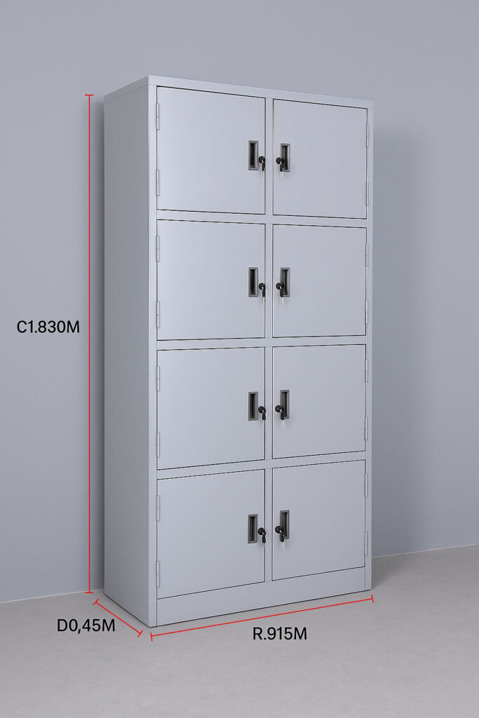 Tủ Tài Liệu 8 Cánh 2 Khoang 915x450x1830