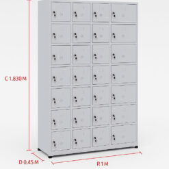 Tủ locker 35 ngăn 35C5K (35 ngăn 5 khoang) 1500x450x1830