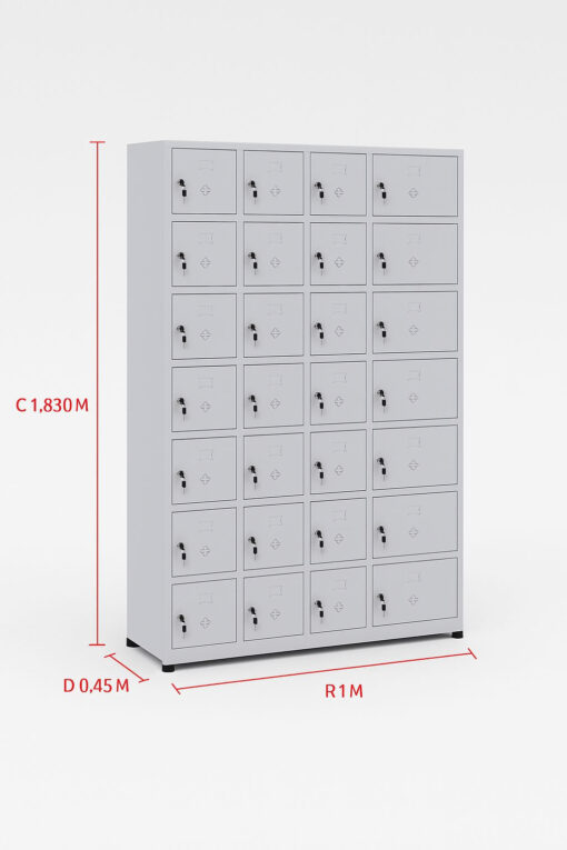 Tủ locker 35 ngăn 35C5K (35 ngăn 5 khoang) 1500x450x1830