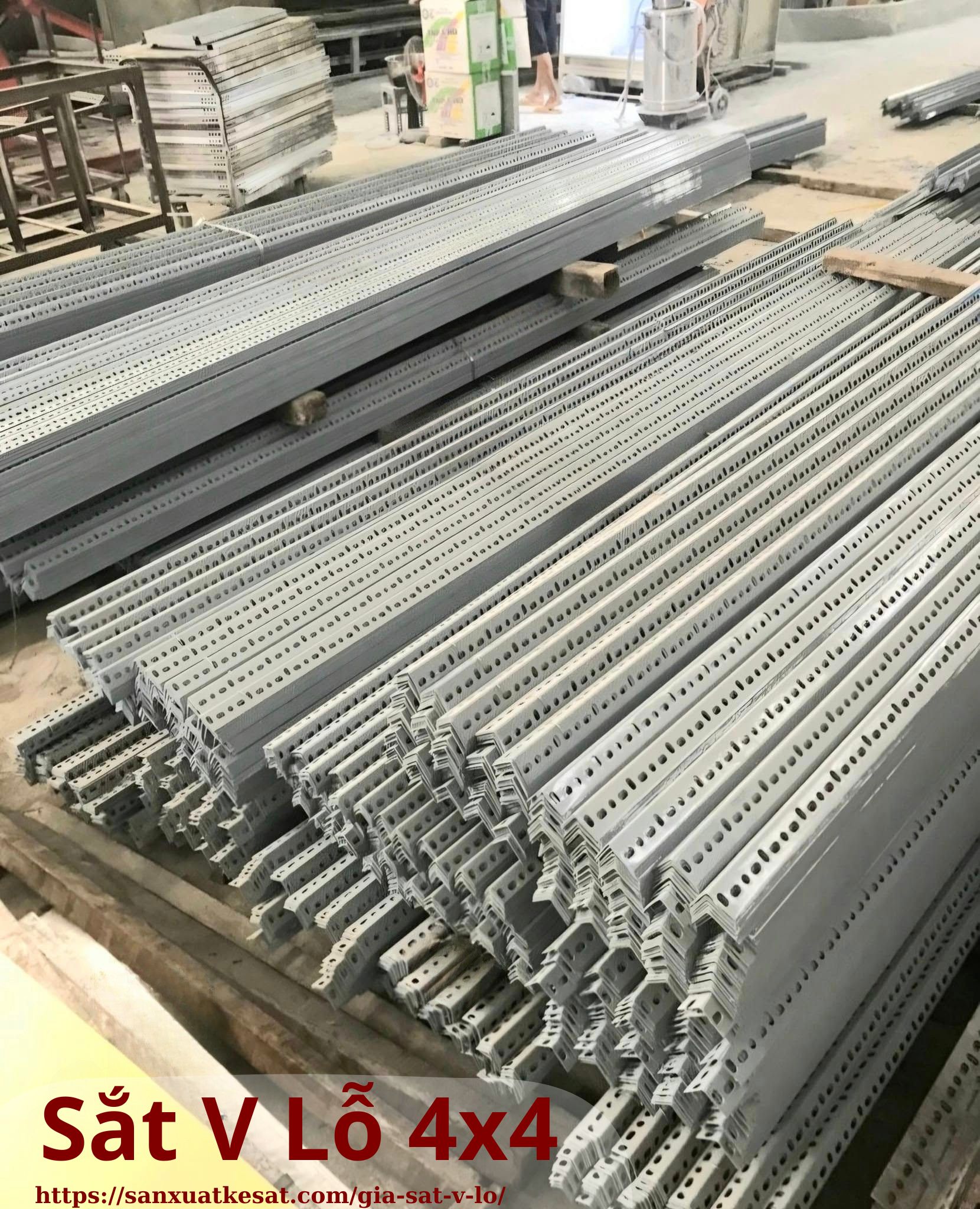 Sắt V lỗ 4x4 bền, giá xưởng