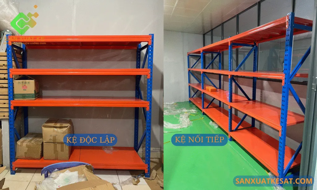 Kệ trung tải độc lập vào nối tiếp