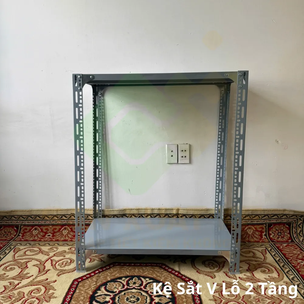 Hình ảnh kệ sắt V lỗ 2 tầng
