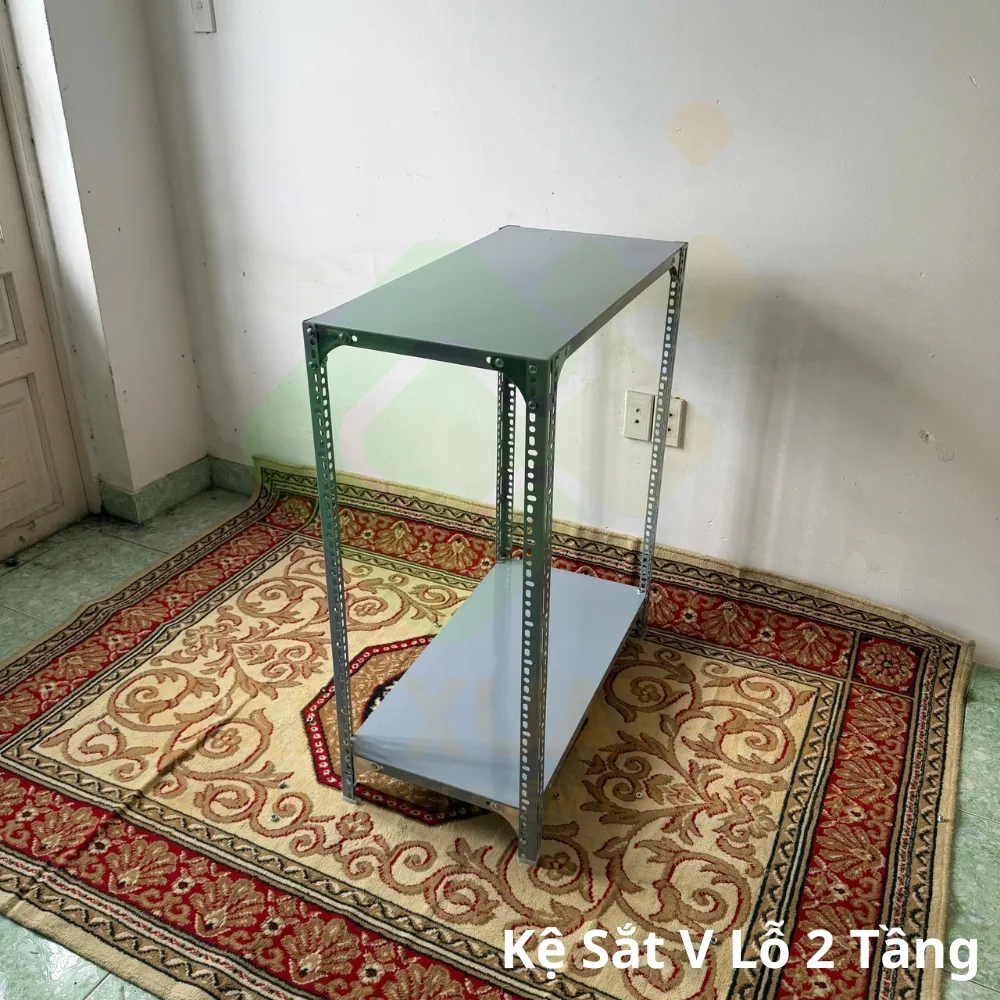 Kệ sắt V lỗ 2 tầng văn phòng