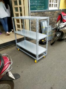Kệ sắt 3 tầng gắn bánh xe