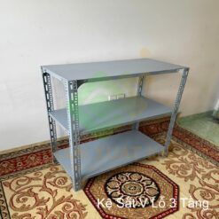 sản xuất kệ sắt v lỗ 3 tầng để hồ sơ